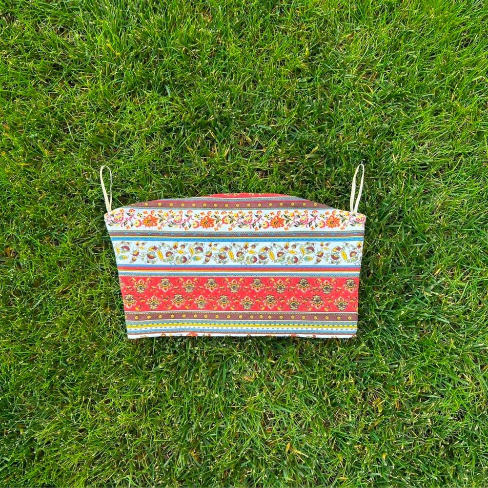 Boho pattern cropped tube top